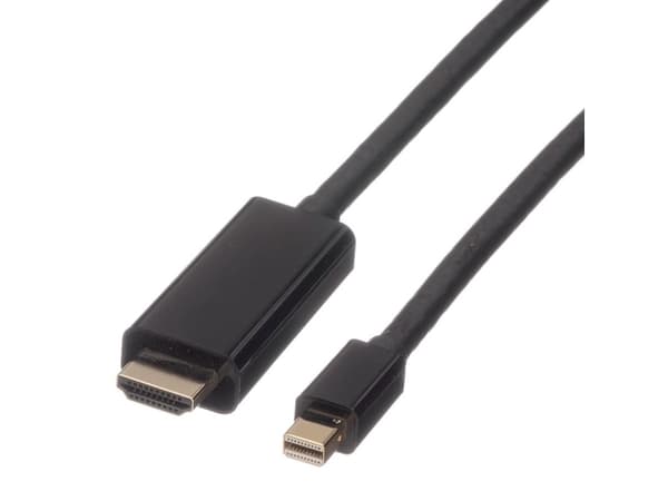 ROLINE 11.04.5795, 1 m, Mini DisplayPort, Hankoppling, Hankoppling, Rak, Rak