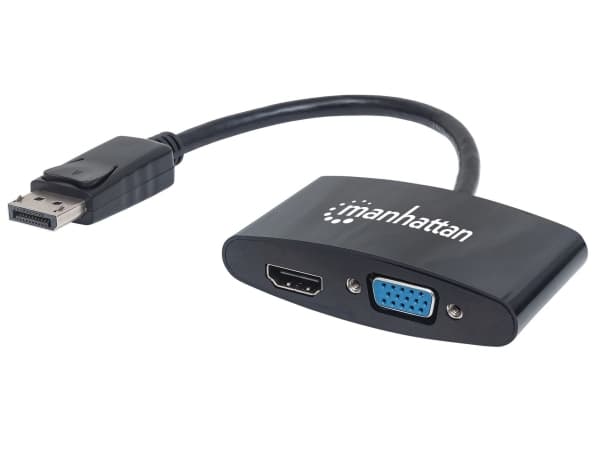 Manhattan 152587 videokabeladapter 0,16 m DisplayPort HDMI/VGA Svart
