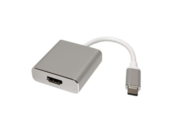 ROLINE 12.03.3210, 0,1 m, USB Typ-C, HDMI Typ A (standard), hane, hona, rakt