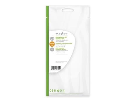 Nedis CCGP37250BK02, 0,2 m, DisplayPort, DVI-D, Hankoppling, Honkoppling, Nickel