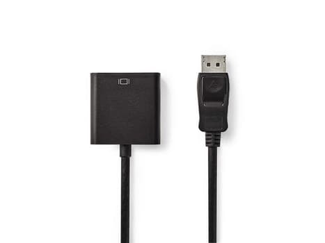 Nedis CCGP37250BK02, 0,2 m, DisplayPort, DVI-D, Hankoppling, Honkoppling, Nickel
