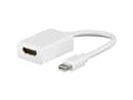 Miniatyrbild 2 av 5: Goobay Mini DP / HDMI-adapter, Mini DisplayPort, HDMI typ A (standard), manlig kontakt, kvinnlig kontakt, vit