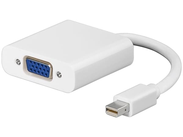 Goobay Mini DP / VGA, SB, VGA (D-Sub), Mini DisplayPort, hane, hona, vit, 1 st
