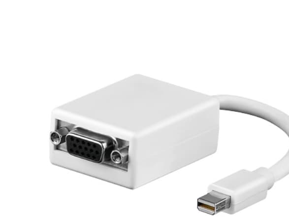 Goobay Mini DP / VGA, SB, VGA (D-Sub), Mini DisplayPort, hane, hona, vit, 1 st