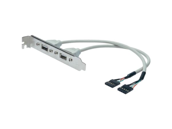ASSMANN - USB-panel - 5 pin i linje (hunn) til USB (hunn) - 25 cm - beige
