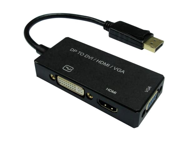 Value 12993153, 0,1 m, DisplayPort, VGA (D-Sub)+ HDMI + DVI, Hankjønn, Hunkjønn, Rett