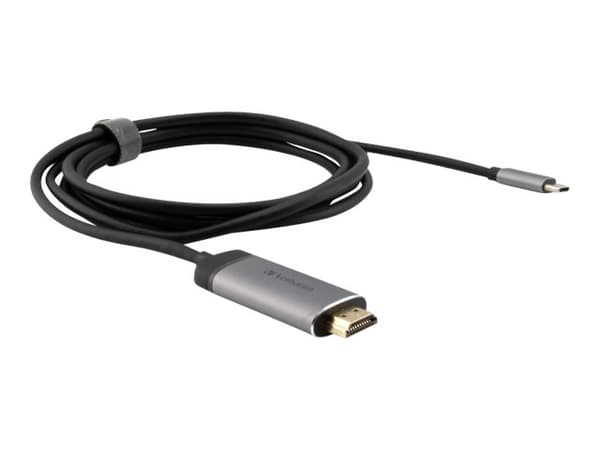 Verbatim - Kabel för video / ljud - 24 pin USB-C hane till HDMI hane - 1.5 m - stöd för 4K