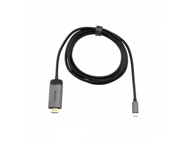 Verbatim - Kabel för video / ljud - 24 pin USB-C hane till HDMI hane - 1.5 m - stöd för 4K