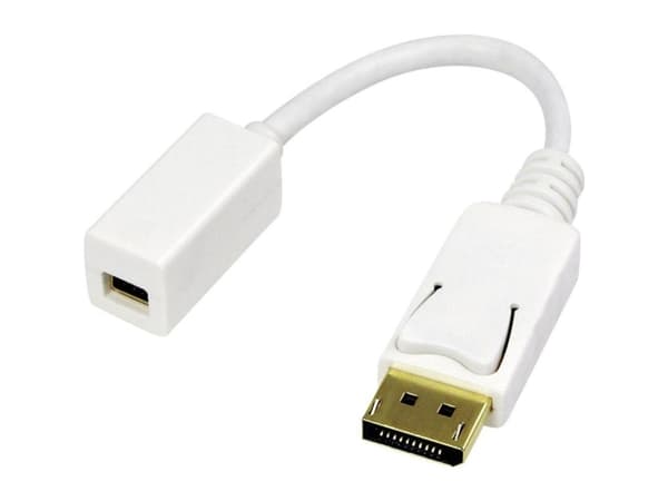 LogiLink Adapter DisplayPort / Mini DisplayPort, DisplayPort, Mini DisplayPort, Uros, Naaras, Valkoinen