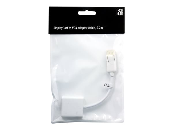 DELTACO DP-VGA8 - Videotransformator - DisplayPort - VGA - hvit