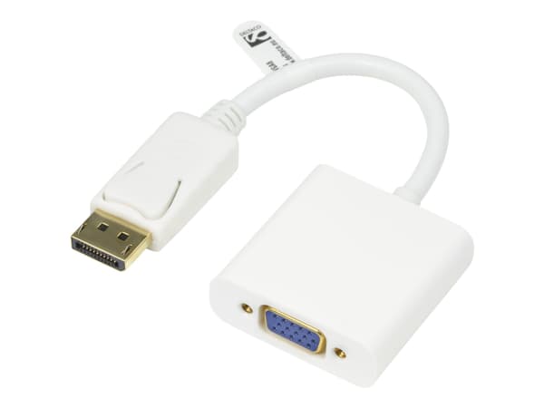 DELTACO DP-VGA8 - Videotransformator - DisplayPort - VGA - hvit
