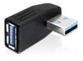 Miniatyrbilde 5 av 5: Delock - USB-adapter - USB-type A (hann) til USB-type A (hunn) - USB 3.0 - 270°-kontakt - svart