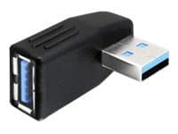 Delock - USB-adapter - USB-type A (hann) til USB-type A (hunn) - USB 3.0 - 270°-kontakt - svart