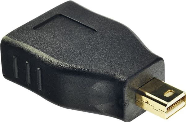 Lindy 41077 kabelomvandlare (hane/hona) Mini Display Port Display Port Svart