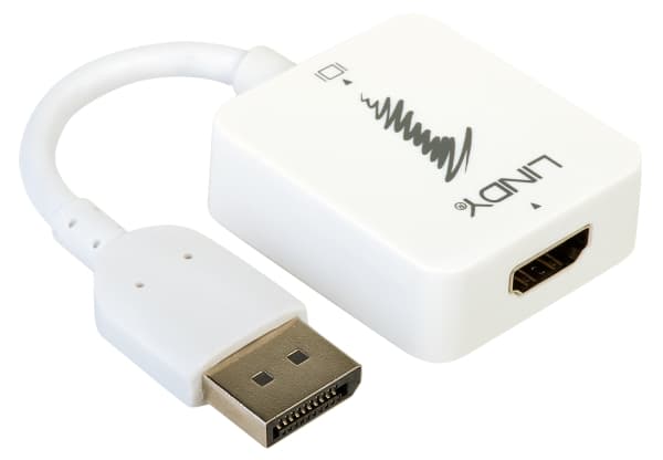 Lindy 38146, HDMI Typ A (standard), DisplayPort, Honkoppling, Hankoppling, Rak, 3840 x 2160 pixlar