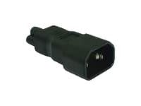 MicroConnect - Virtalähdesovitin - IEC 60320 C7 - IEC 60320 C14 - IEC 60320 C14