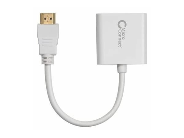 MicroConnect - Videomuuntaja - HDMI - VGA - hvid - hvid