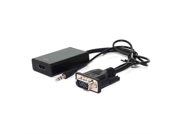 Value 12.99.3117, 0,15 m, HDMI-tyyppi A (vakio), VGA (D-Sub) + 3.5mm, Uros, Naaras, Musta