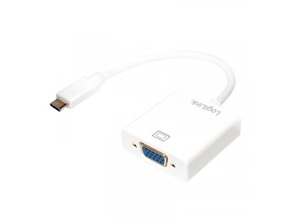 LogiLink UA0237A, 0,14 m, USB Type-C, VGA (D-Sub), Hanstik, Hunstik, 1080p