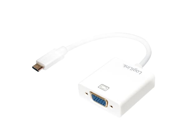 LogiLink UA0237A, 0,14 m, USB Type-C, VGA (D-Sub), Hanstik, Hunstik, 1080p