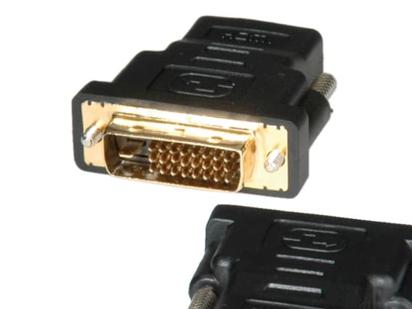 ROLINE DVI-HDMI Adapter, DVI-D, HDMI, Svart