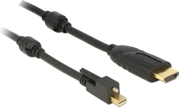 Delock - Adapterkabel - Mini DisplayPort hann til HDMI hann - 5 m - svart - 4K-støtte