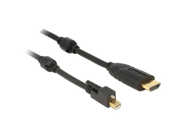 Delock - Adapterkabel - Mini DisplayPort hann til HDMI hann - 5 m - svart - 4K-støtte