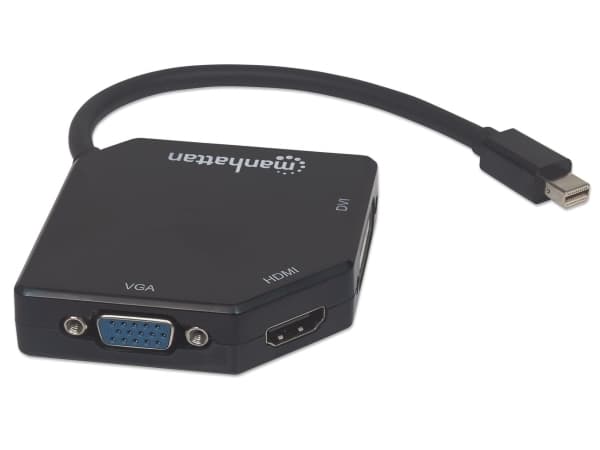 Manhattan 207720, 0,25 m, Mini DisplayPort, DVI-I + VGA (D-Sub) + HDMI, Hankjønn, Hunkjønn, Rett