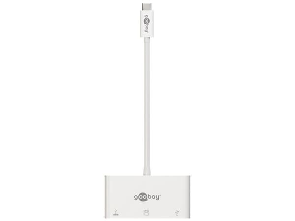 Goobay 62100, Kabel, USB 3.2 Gen 1 (3.1 Gen 1) Type-C, Vit, CE, WEEE, 1920 x 1200 pixlar, 0,15 m