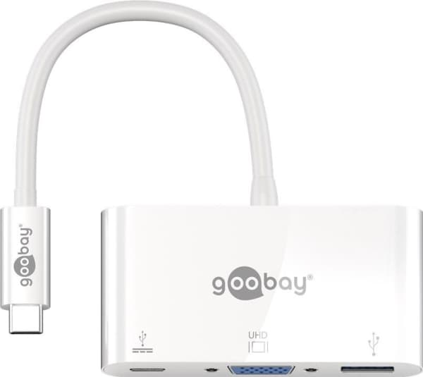Goobay 62100, Kabel, USB 3.2 Gen 1 (3.1 Gen 1) Type-C, Vit, CE, WEEE, 1920 x 1200 pixlar, 0,15 m