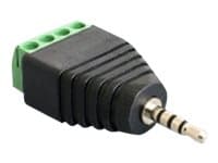 Delock - Audioadapter - 4-pins terminalblokk hann til stereomikrojakk hann