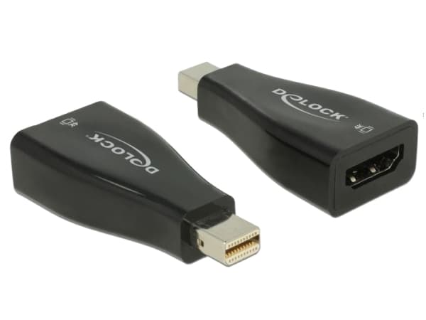 Delock - Video adapter - Mini DisplayPort hann til HDMI hunn - svart - passiv