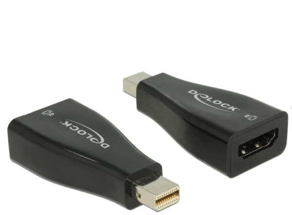 Delock - Video adapter - Mini DisplayPort hann til HDMI hunn - svart - passiv