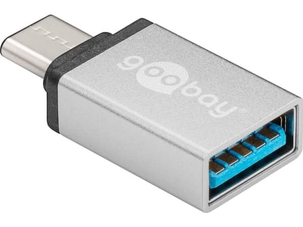 Goobay 56620, USB C, USB A, Sølv