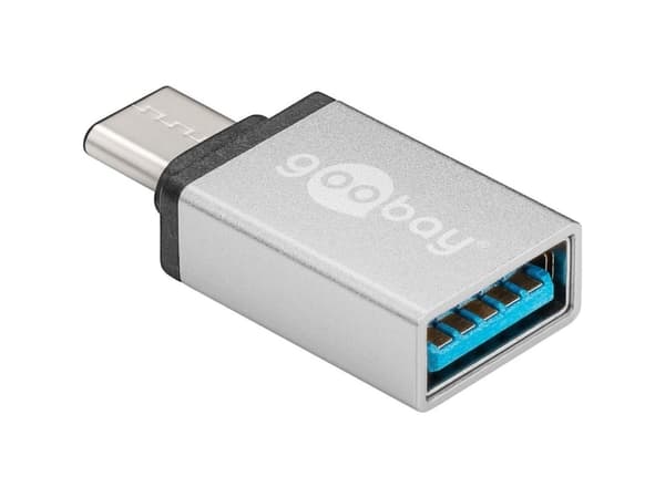 Goobay 56620, USB C, USB A, Sølv