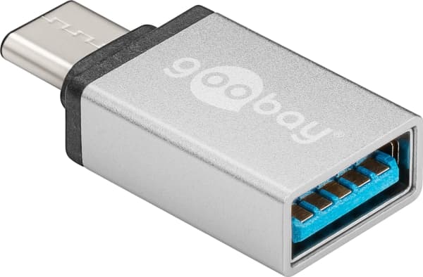Goobay 56620, USB C, USB A, Sølv