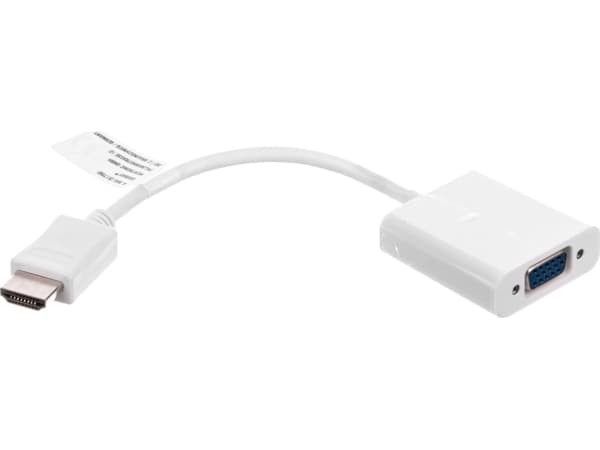 Goobay HDMI - VGA/3.5mm, M/F, HDMI Type A (Standard), VGA (D-Sub) + 3.5mm, Hankjønn, Hunkjønn, Hvit, Polybag