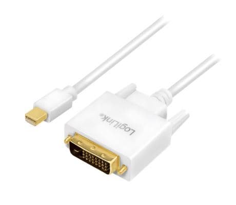 LogiLink CV0137, 1,8 m, Mini DisplayPort, DVI, Hanstik, Kultainen