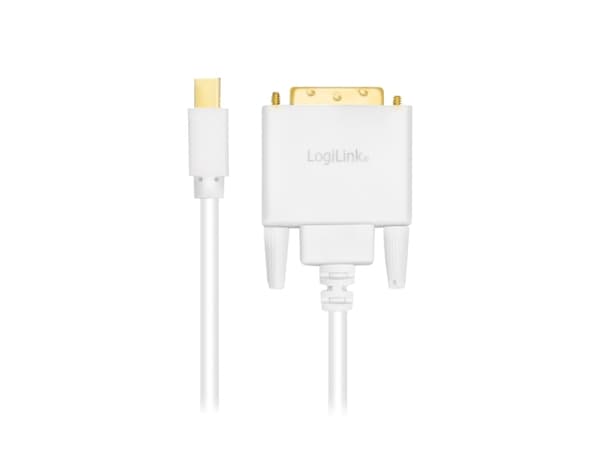 LogiLink CV0137, 1,8 m, Mini DisplayPort, DVI, Hanstik, Kultainen