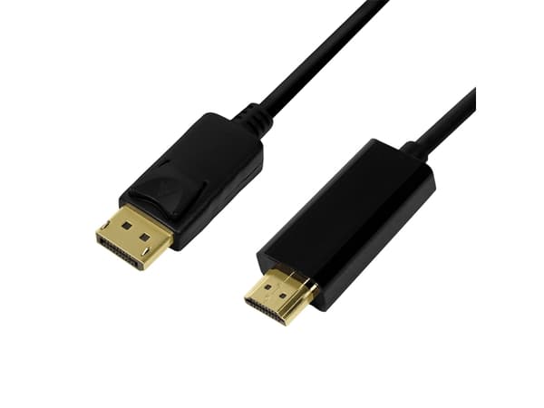 LogiLink CV0129, 5 m, DisplayPort, HDMI Type A (Standard), Hankjønn, Hankjønn, Rett