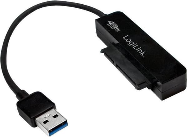 LogiLink USB3.0- till SATA-adapter - Lagringsenhet - SATA 3Gb/s - USB 3.0