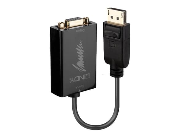 Lindy 41006 videokabeladapter 0,15 m VGA (D-Sub) DisplayPort Svart