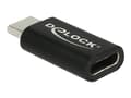 Miniatyrbild 1 av 3: DeLOCK - USB-adapter - USB-C (han) til USB-C (hun) - USB 3.1 Gen 2 - sort