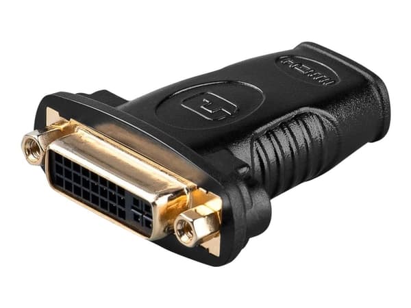MicroConnect - Video adapter - HDMI hunn til DVI-I hunn - svart - tommelskruer