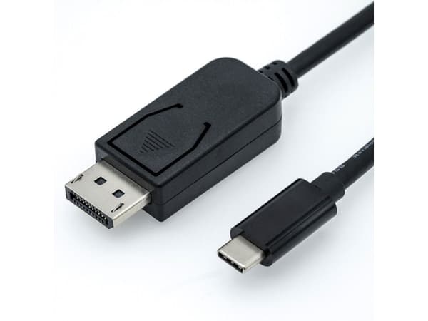 ROLINE 11045845, 1 m, USB Type-C, DisplayPort, Hankjønn, Hankjønn, Rett