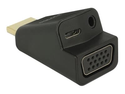 Delock - Videokonverter - HDMI - VGA - svart - løsvekt