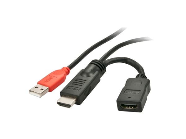 Lindy 41080 USB grafisk kobling Sort, Rød Sort, Rød