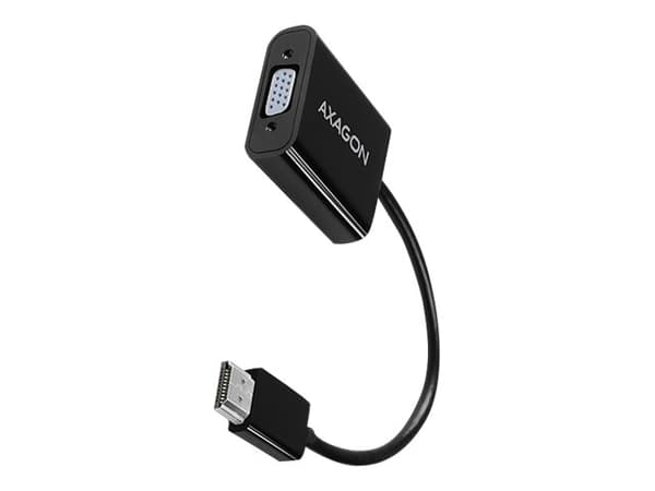 AXAGON - Video adapter - HDMI hann til HD-15 (VGA), mini-phone stereo 3.5 mm hunn - 17 cm - 1920 x 1200 (WUXGA)-støtte, aktiv omformer