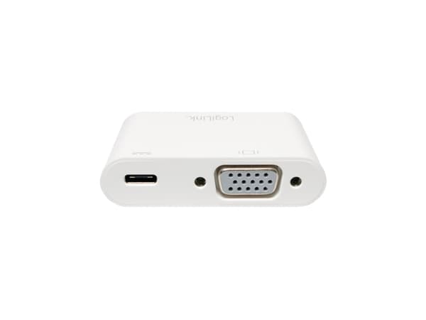 LogiLink 0.14m, 2xUSB-C/VGA, 1920 x 1200 pikseliä