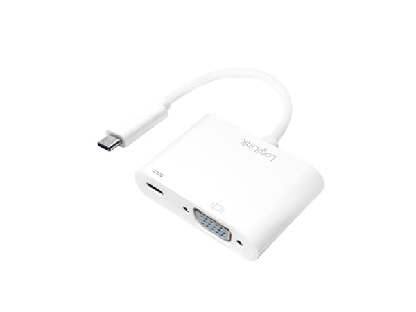LogiLink 0.14m, 2xUSB-C/VGA, 1920 x 1200 pikseliä